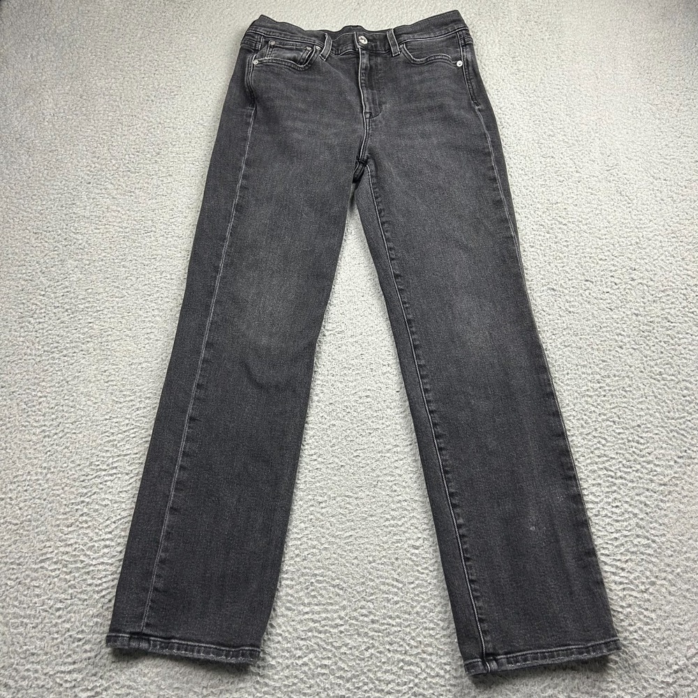 AYR The LaLa Jeans Womens 30 Washed Black Straight Denim Stretch Made In LA